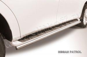 Окантовка штатных подножек диам.57мм, нержавейка (возможен заказ сталь с черным покрытием -60%), для авто Nissan Patrol Y62 2010-